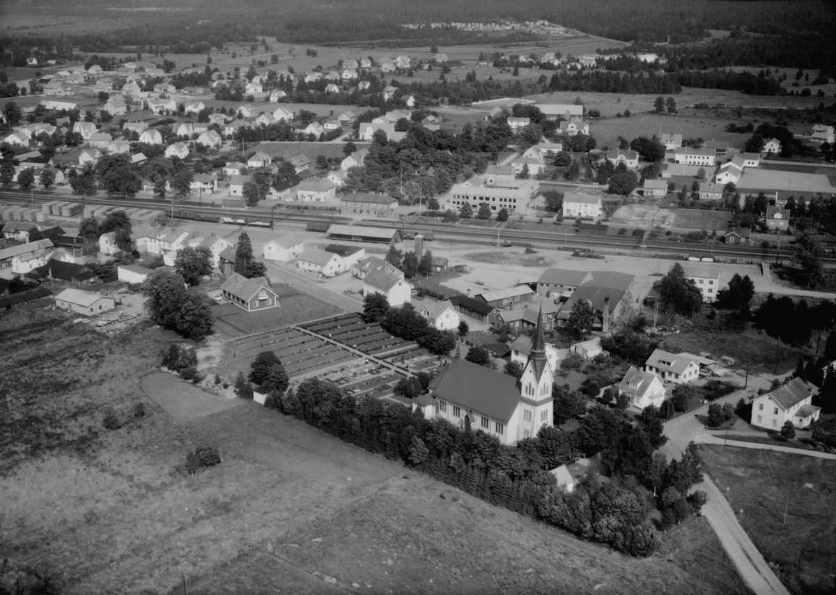 Flygfoto över Stockaryd i Jönköpings län. 1175/1963