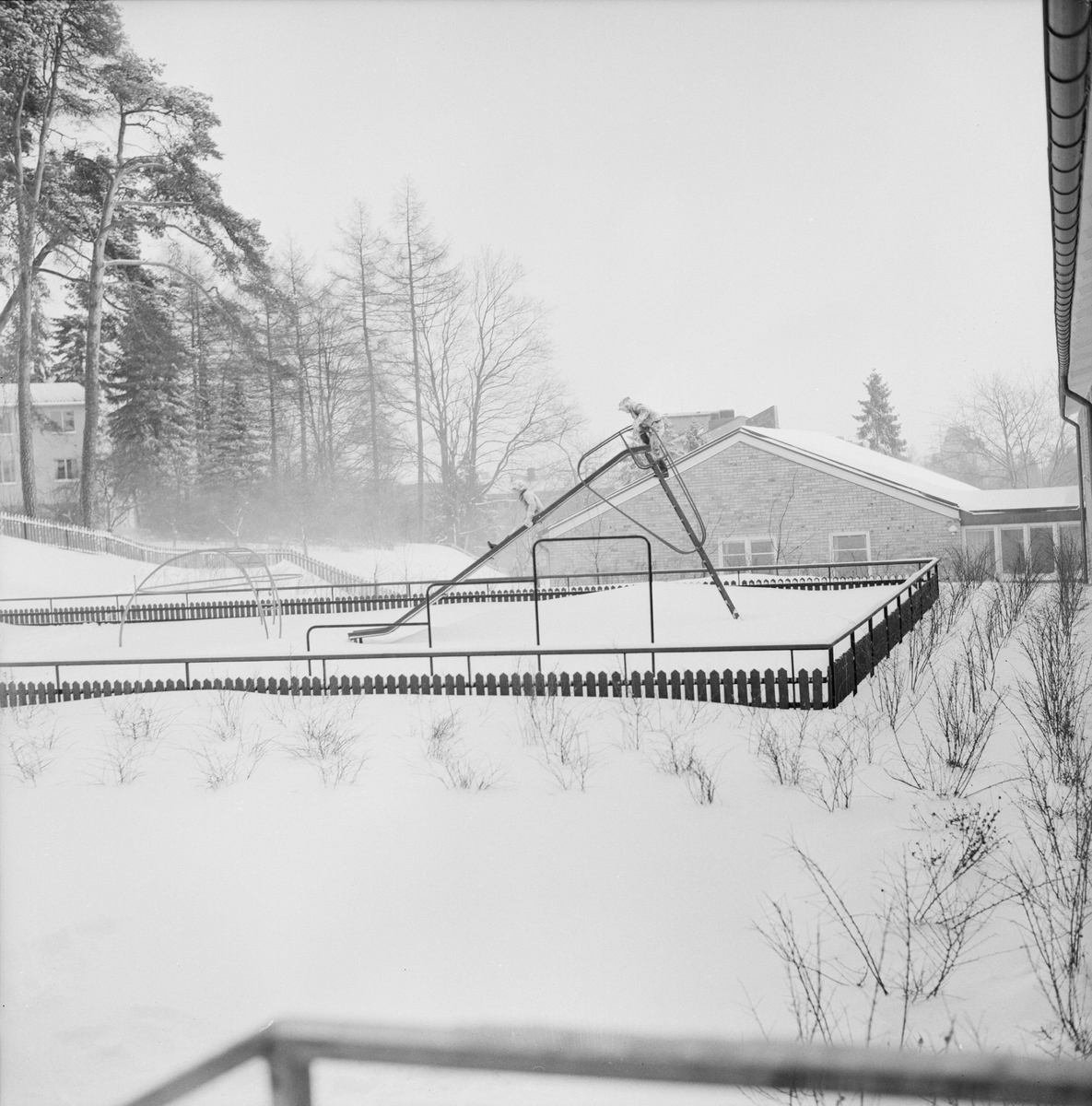 Akademiska sjukhuset, barnpsykiatriska kliniken landets största och nyaste, Uppsala, februari 1962