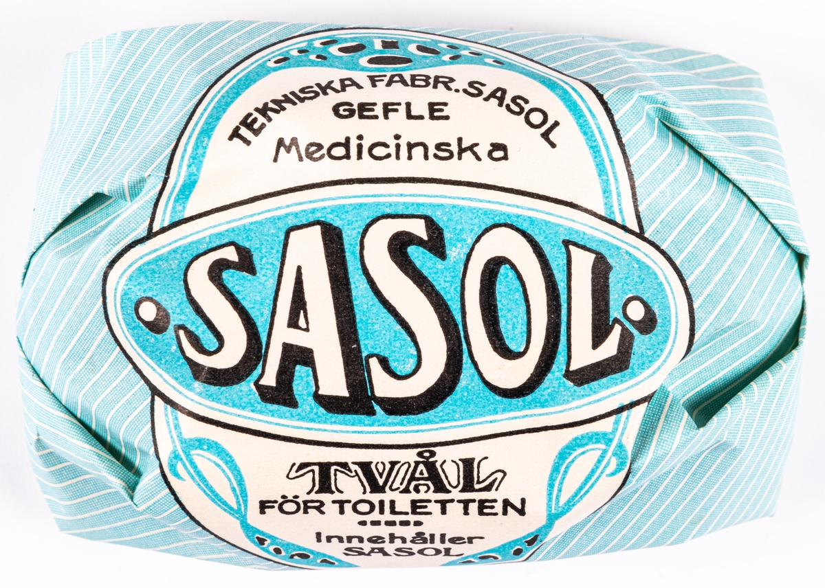 Ask med 11 tvålar, av märket Sasol.
