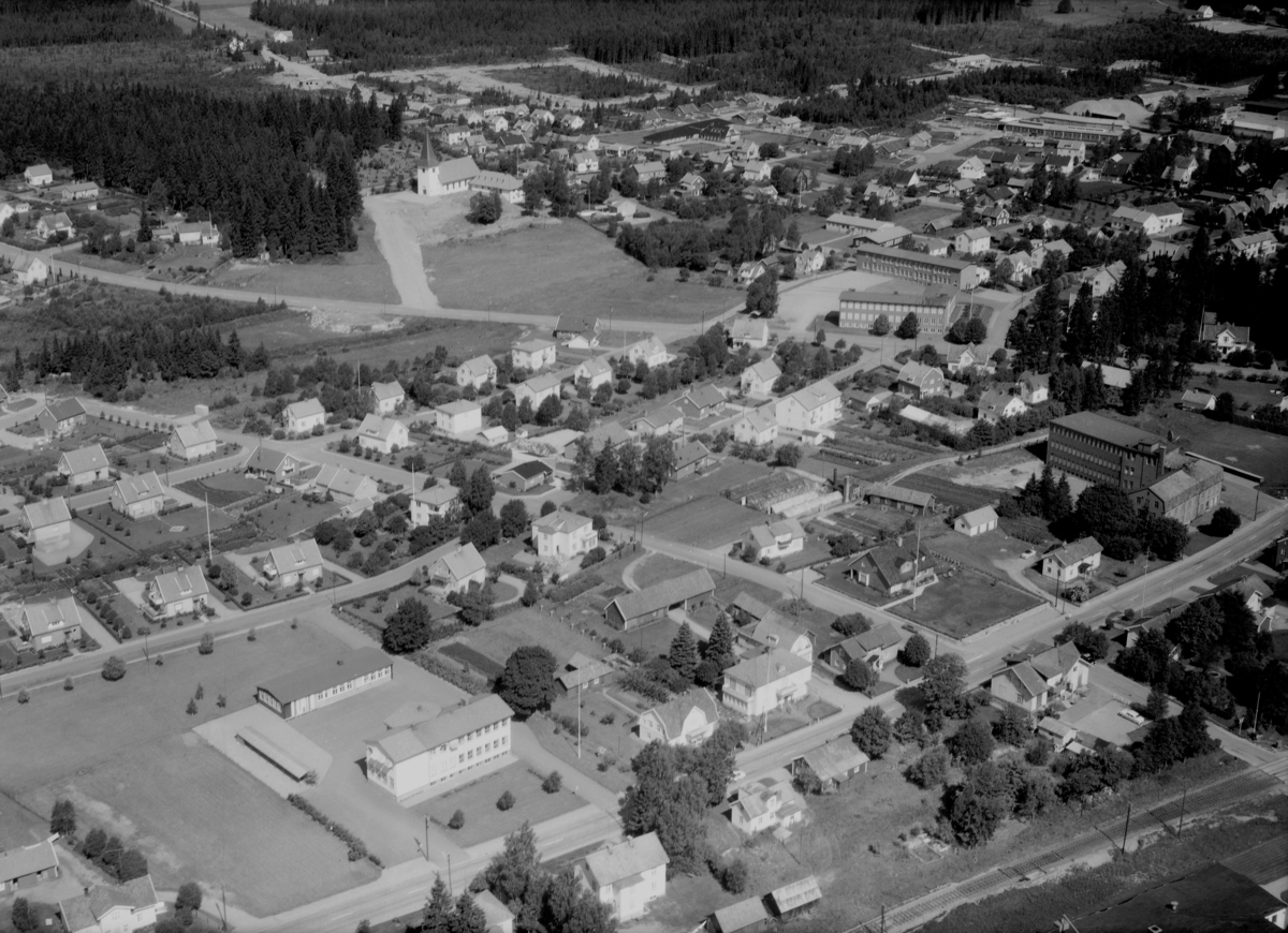 Flygfoto över Smålandsstenar i Gislaveds kommun,  Jönköpings län. 1236/1964