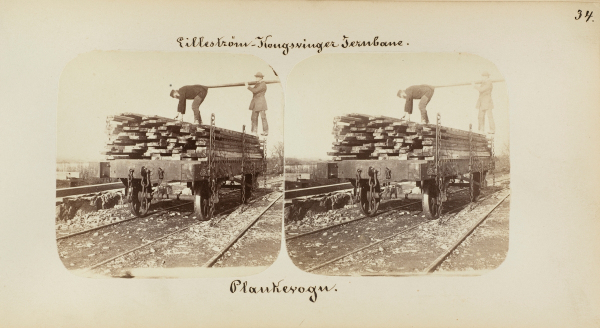 Opplasting av plank godsvogn litra T (KB 1862)