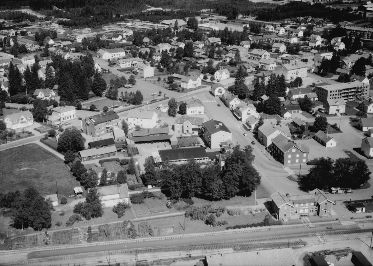 Flygfoto över Smålandsstenar i Gislaveds kommun,  Jönköpings län. 1237/1964