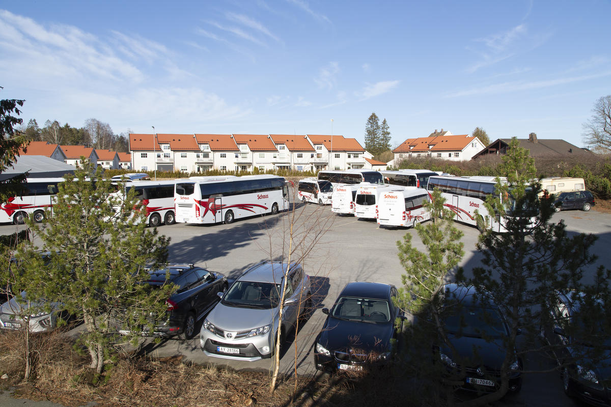 Bussholdeplass under koronanedstengningen i Vestby