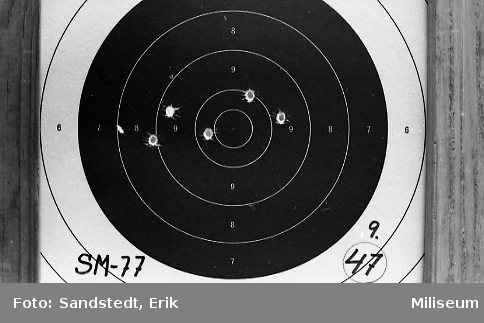 Pistolskyttetavla, SM - 77, 9. Resultat 47.