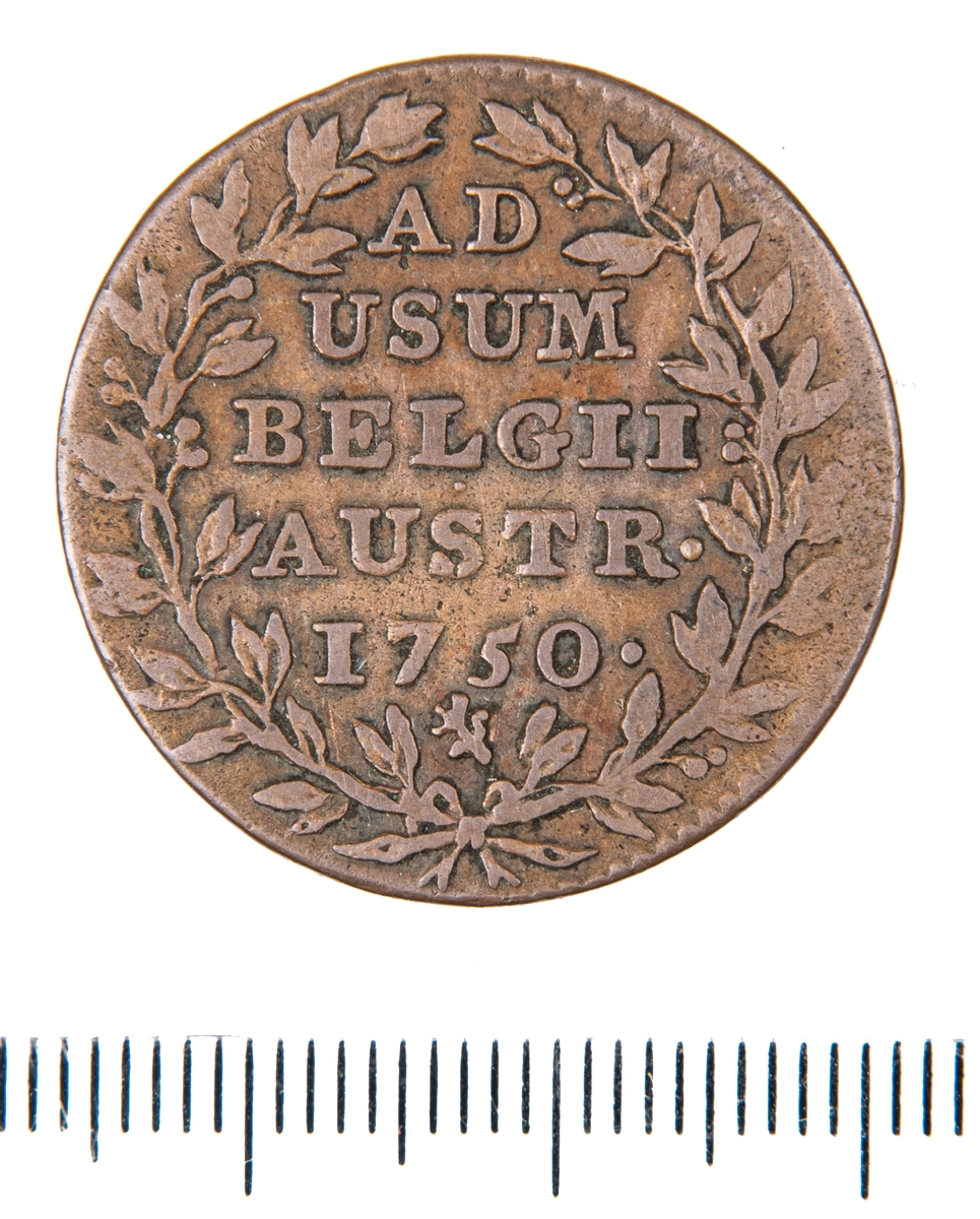 Mynt, Belgien (Österrikiska Nederländerna), 1750, 2 Liards.