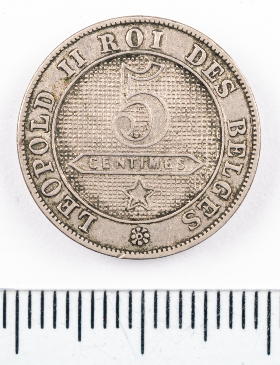 Mynt, Belgien, 1898, 5 Centimes.