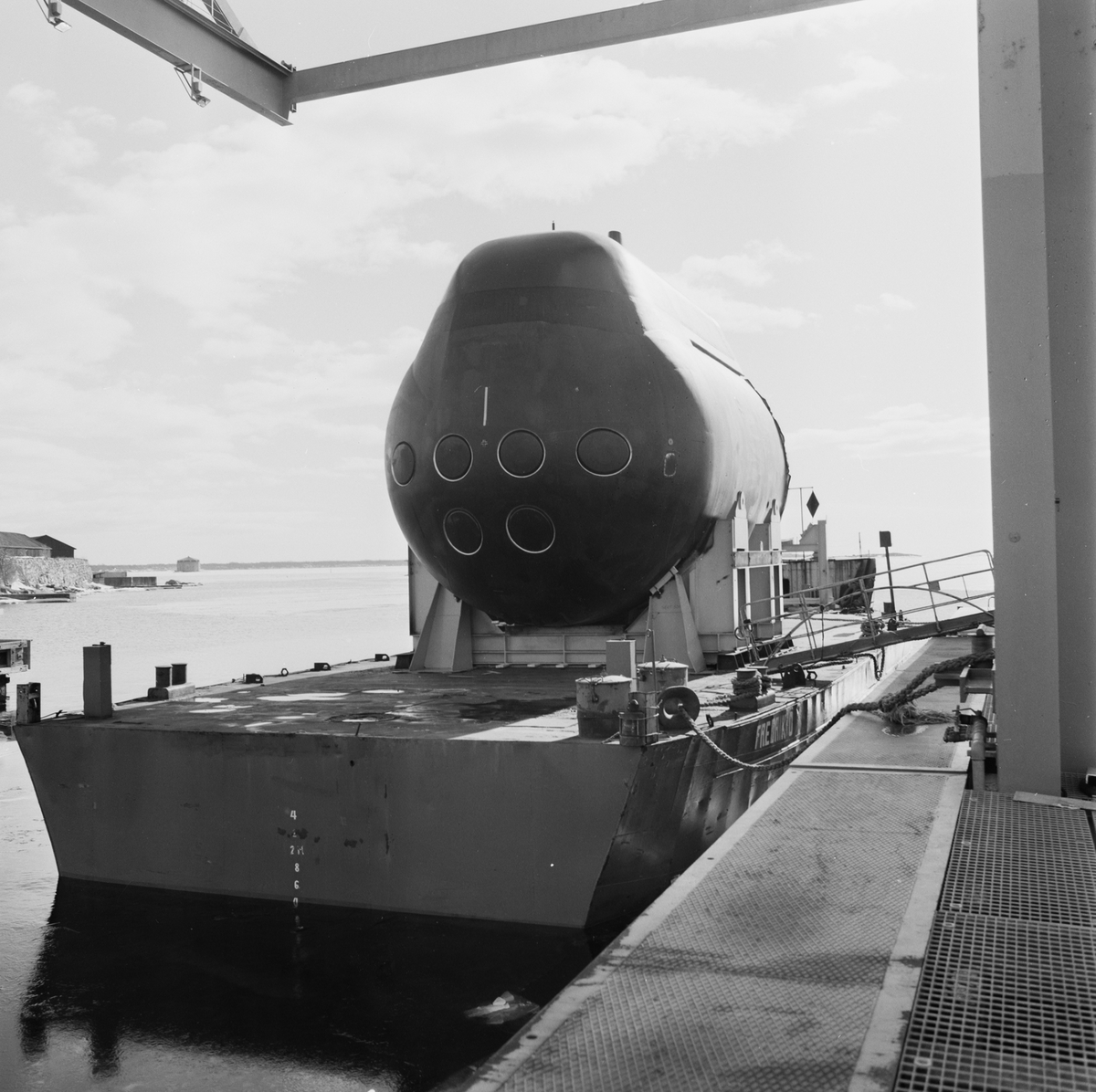 Förstäv till A19 Ubåten på pråm.
Typ: Ubåt
Klass: Gotland