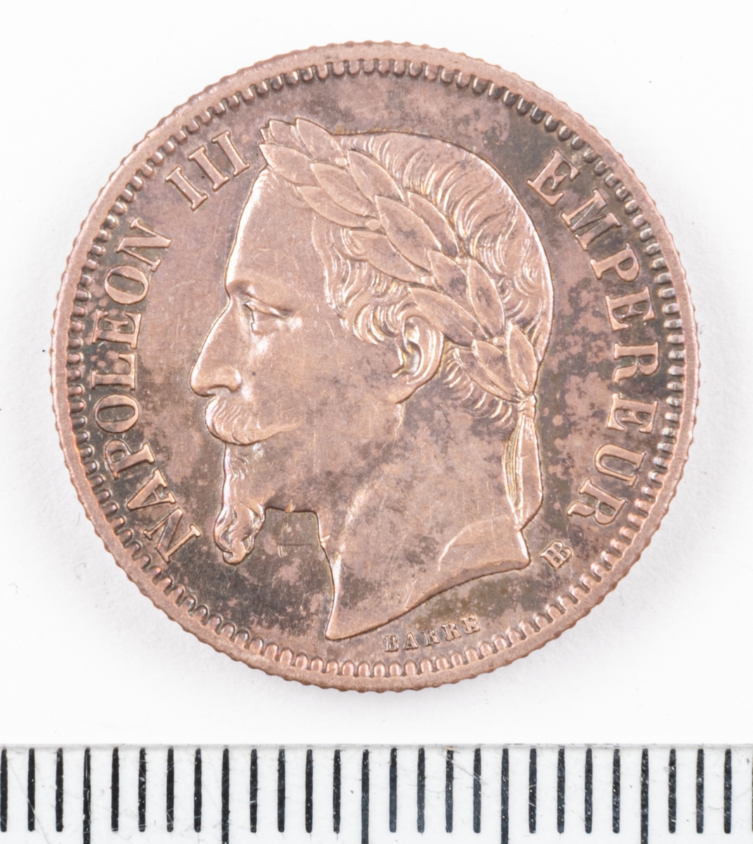 Mynt Frankrike 1867 1 Franc.
