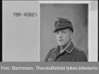 Portrett av tysk soldat i uniform, Franz Mitteregger.
