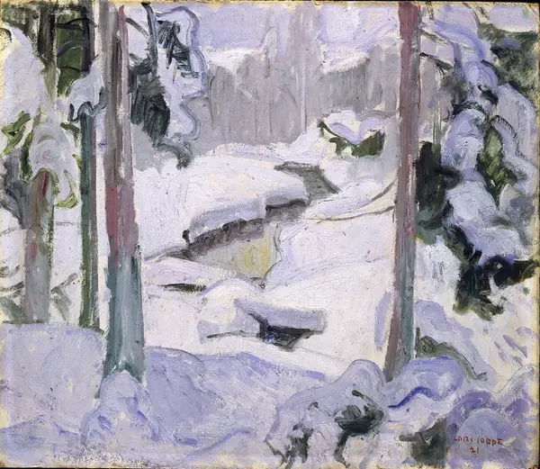 Vinter ved Mesna [Maleri]