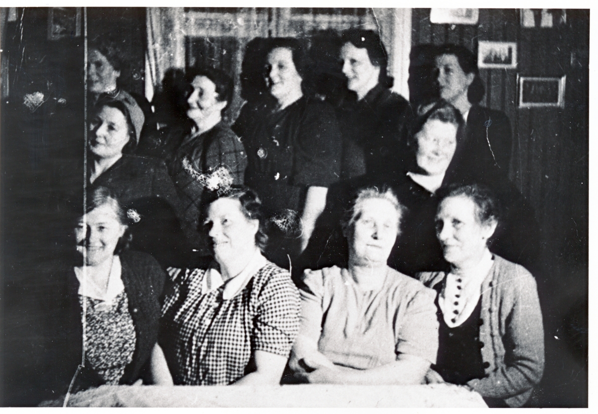 Foreningskvinner som var med og bygde Røde Kors sykestue i Gryllefjord, 1950.