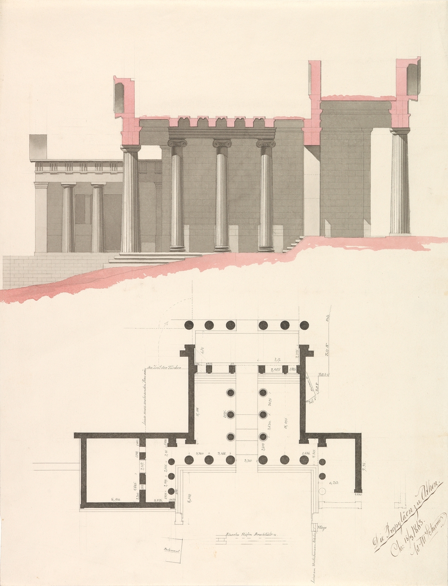 Propyleene på Akropolis [Plantegning]
