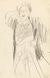 Ragnhild Hald som Dobbelt-Petra [Tegning]