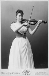 Kvinne, musikk, violin, spille,