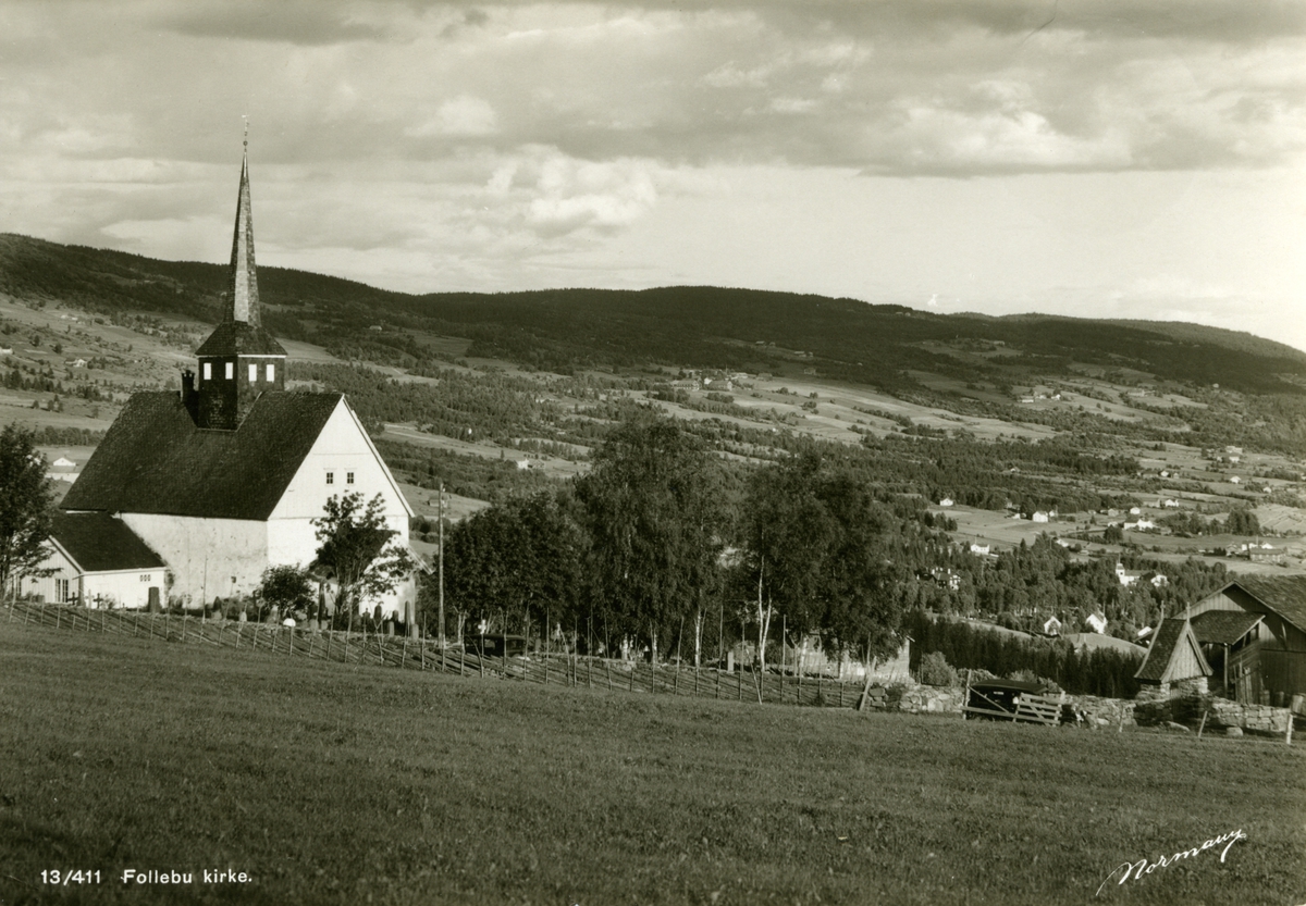 Follebu kirke, postkort
