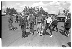 The Rolling Stones ankommer Oslo, via Fornebu flyplass, 23. 