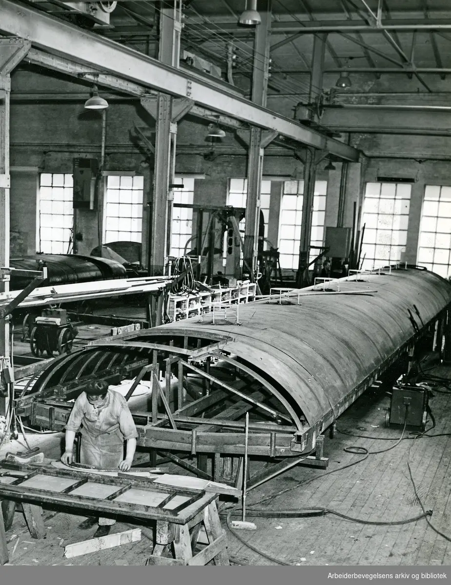 Skabo Jernbanevognfabrikk, .juni 1950