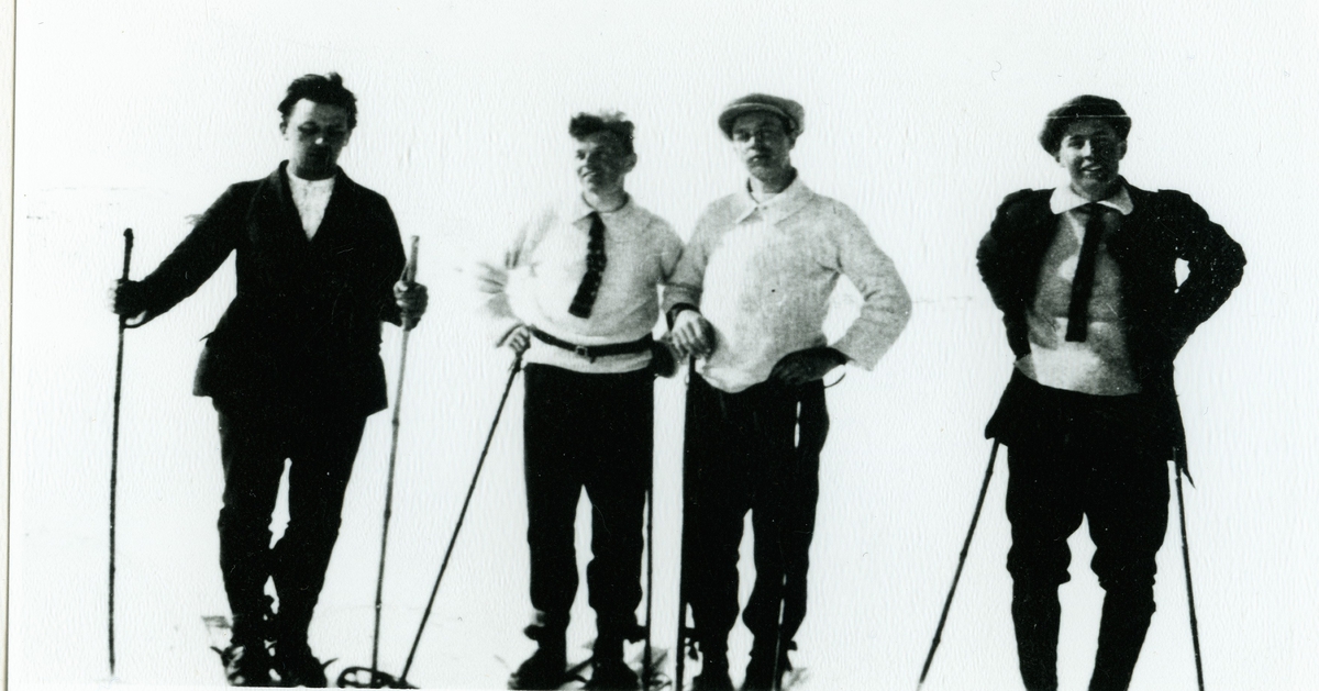 Gruppe. 
Frå venstre: Olav S.Lien, Stavn, Sverre Ødegård, Kolsrud, Jens Roteigen, Stavn
og Guttorm Stavn, Stavn som eigde Flenten støl