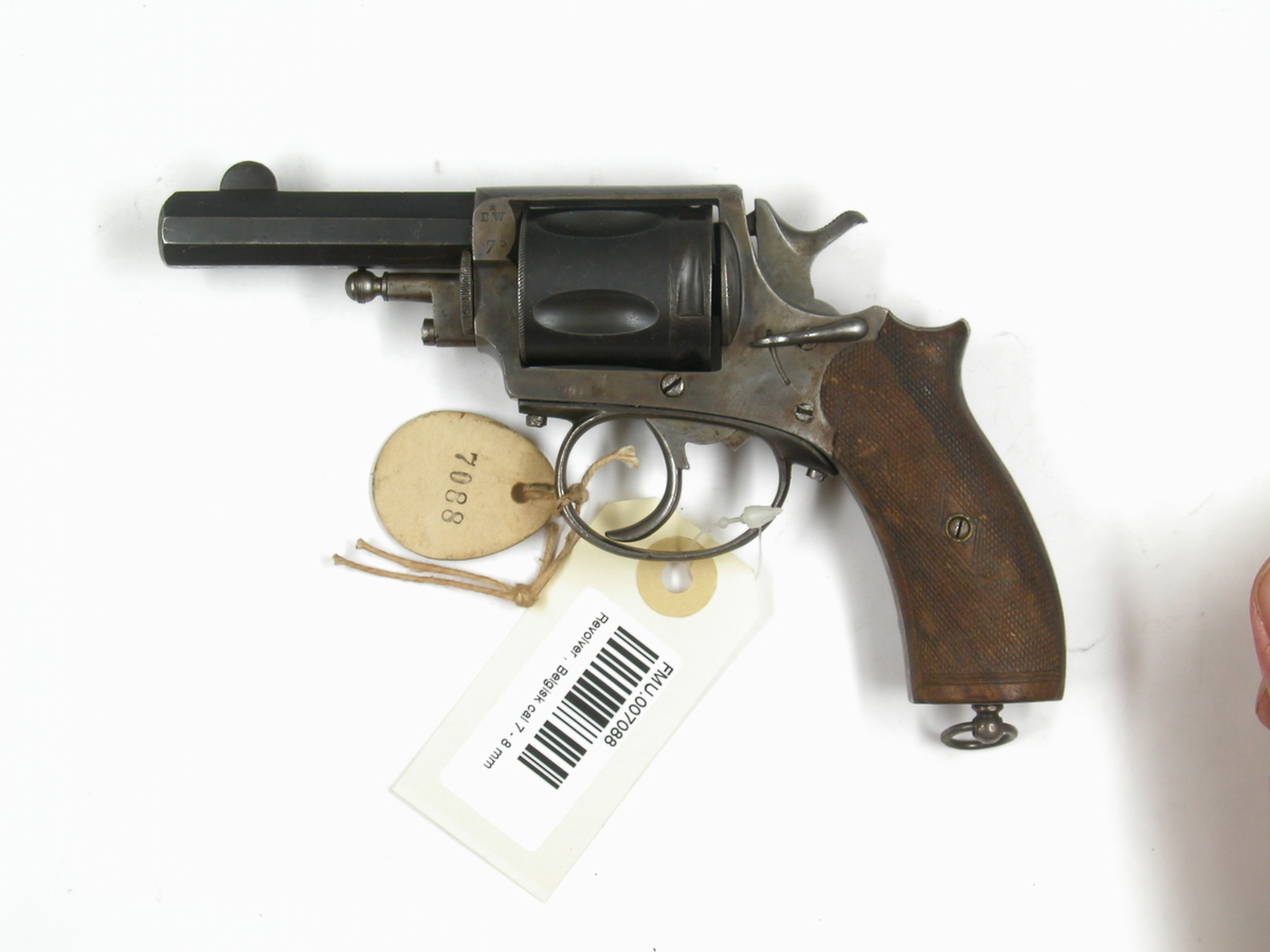 Revolver , Belgisk cal 7 - 8 mm