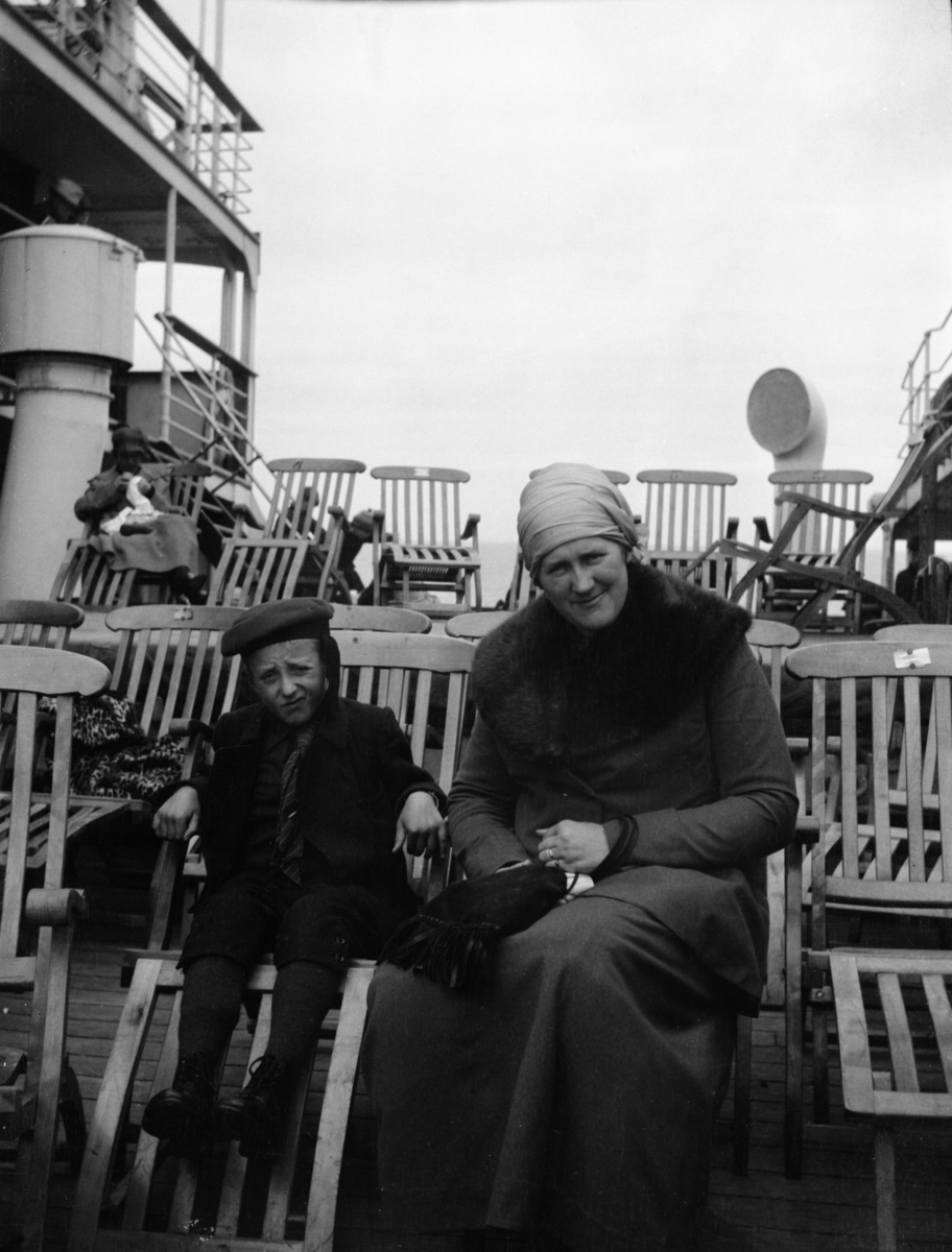 Erling og Lena Rustad på Amerikabåten 1920