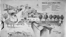 Idéskisse til Trøndelag Industrimesse i 1951