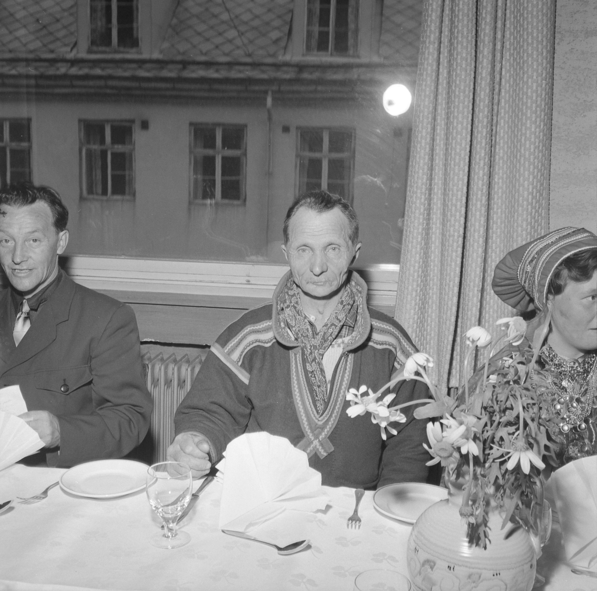 Samenes festmiddag i Folket Hus  i forbindelse med landsmøtet i Trondheim 1957