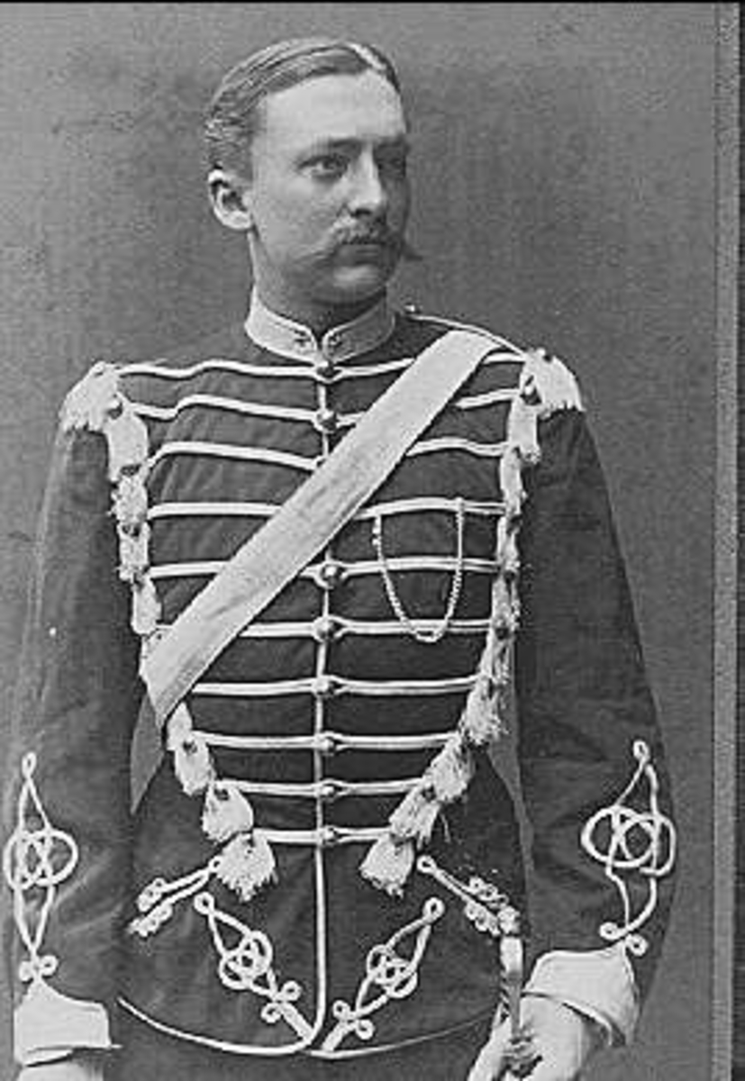 Porträtt av underlöjtnant Gustaf Adolf Nyblaeus, 1880-tal