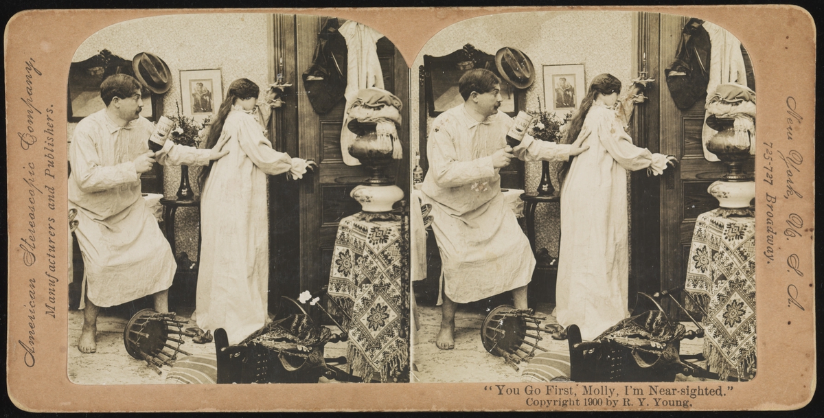 Stilstudie av bryllupsforderedelser og fest, USA rundt 1900