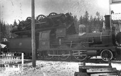 Damplokomotiv nr. 11 på lokomotiv nr. 36 etter kjeleksplosjo