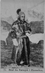 75. Brud fra Karasjok i Finmarken.