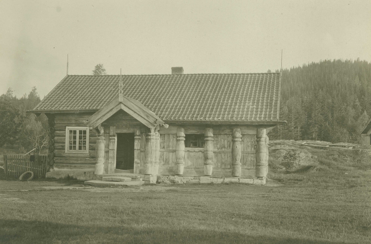 Stue, Nordre Gjellerud, Flesberg, Buskerud. Ant. fotografert 1917