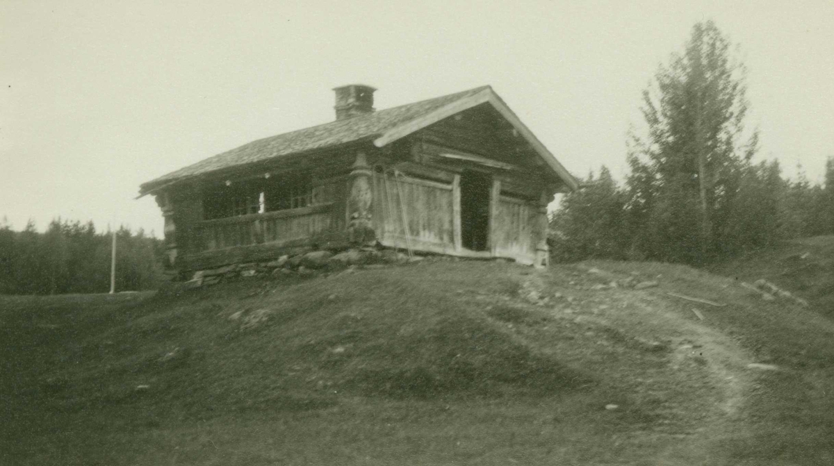 Eldhus, Bakke, Veggli, Rollag, Buskerud. Fotografet 1929.