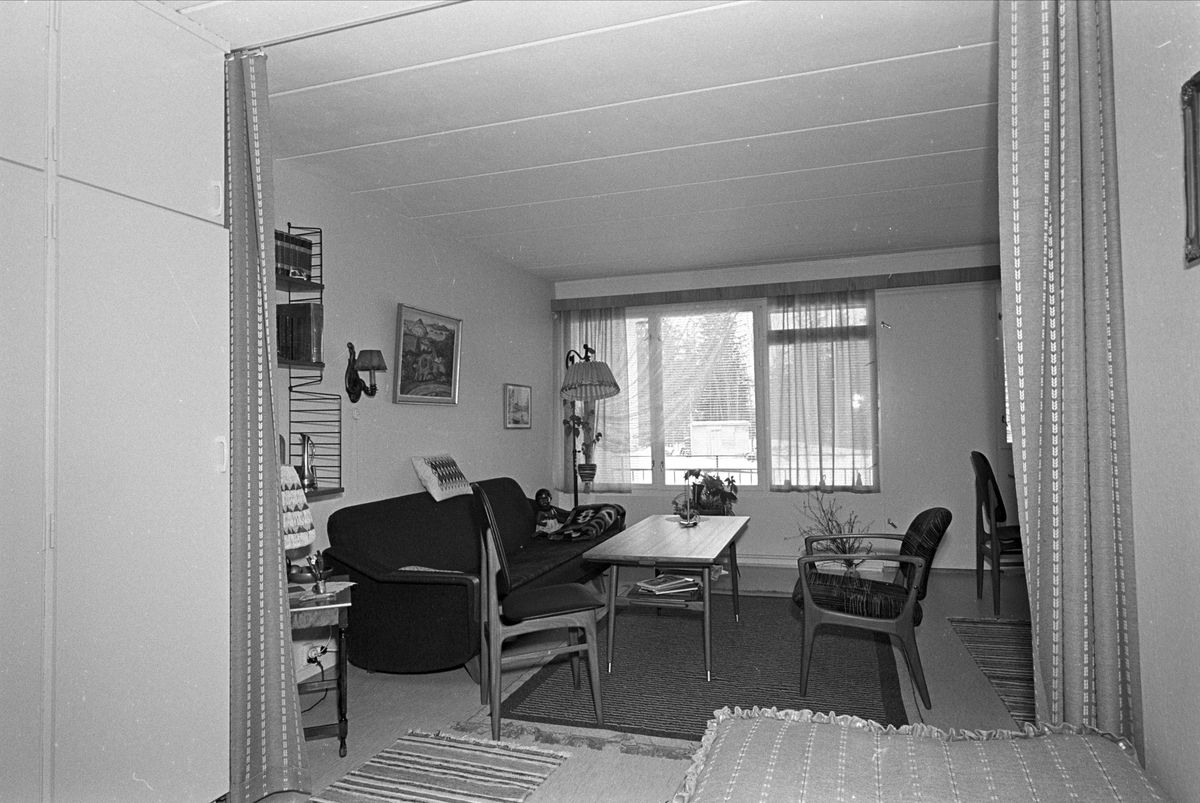 Serie. Søsterbolig til ansatte på Bærum sykehus, Akershus. Fotografert 6. april 1963.