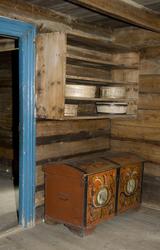 Interiør i stue fra Lende, Time på Jæren. Norsk Folkemuseum,