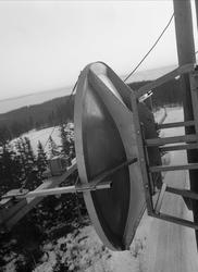 Oslo,  Tryvannstårnet, 07.01.1954,  senderantenne, signaler 