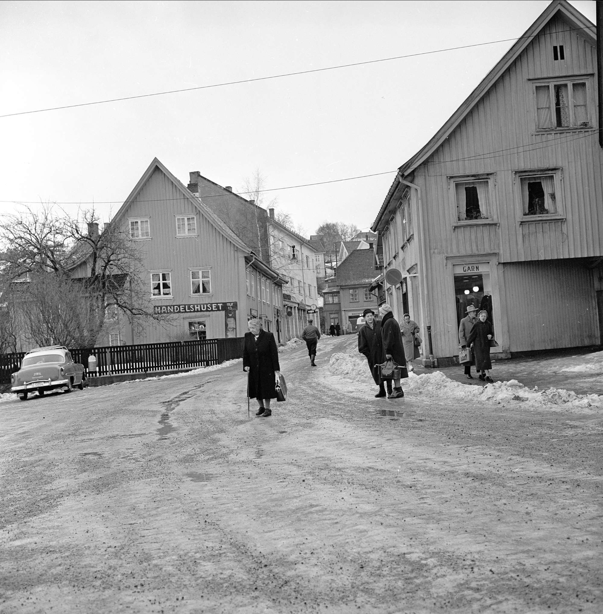 Drøbak, 09.02.1961. Bybilde.