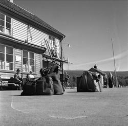 Kristisiansund, Møre og Romsdal, juli 1955. Bygningsarbeid.
