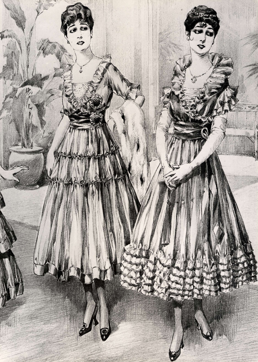 Modebilder från 1916. Nordiska Kompaniet.