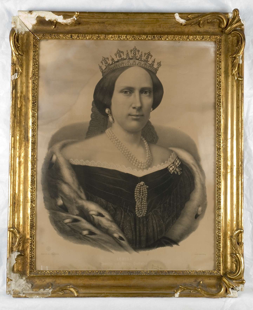 Porträtt av drottning Lovisa (1828 - 1871), gift med kung Karl XV.