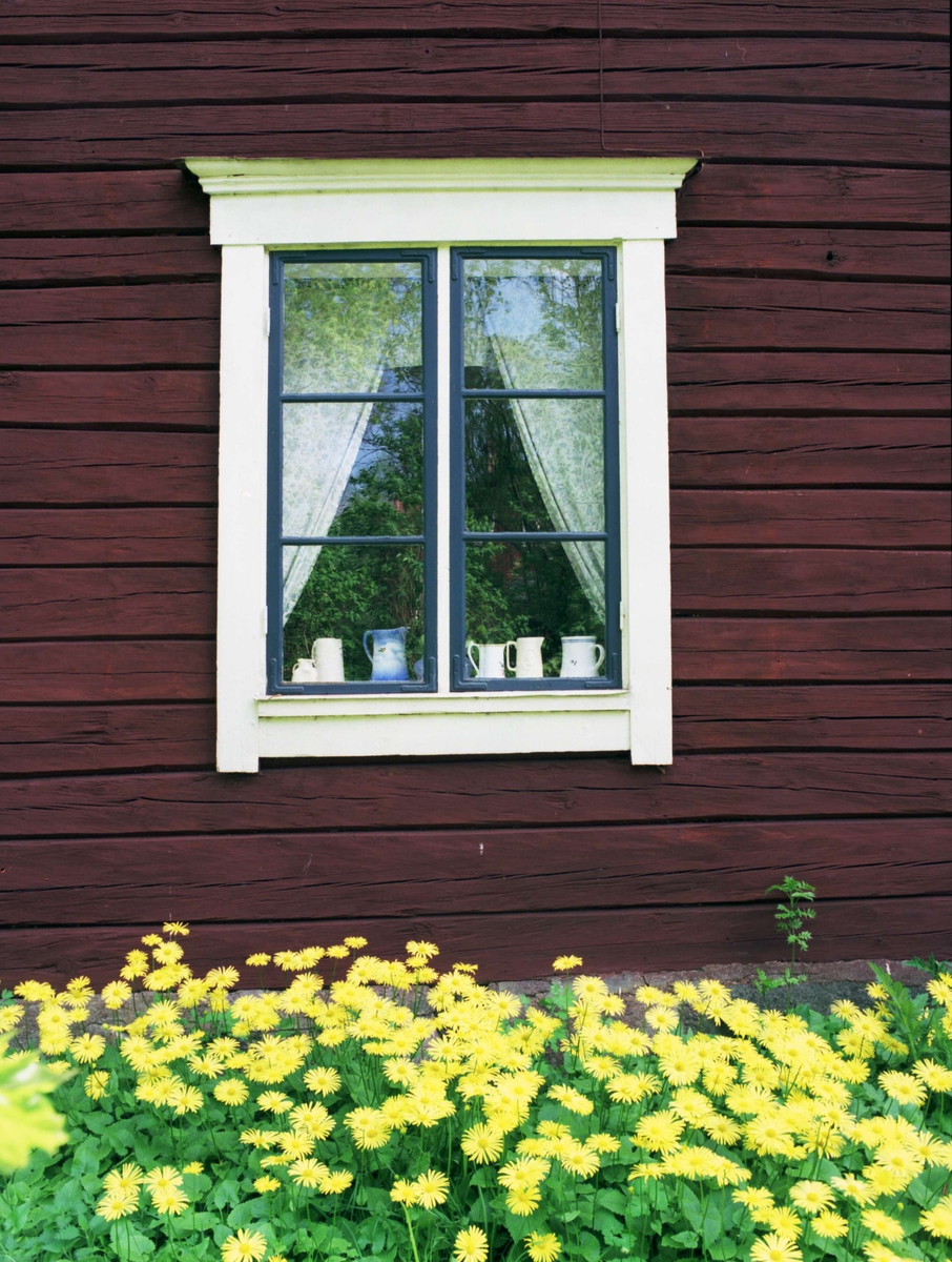 Veranda på bostadshus med sexdelad plan, Ekeby, Bälinge socken, Uppland 1995