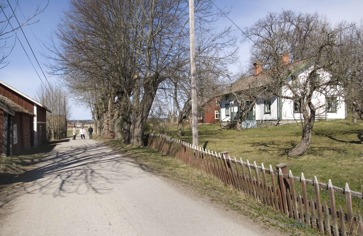 Bygatan mellan fägård och mangård - från en gård i Sundby, Veckholms socken, Uppland