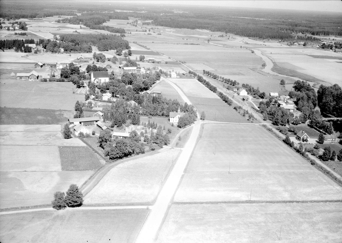 Flygfoto över Tolfta, Tolfta socken, Uppland 1947
