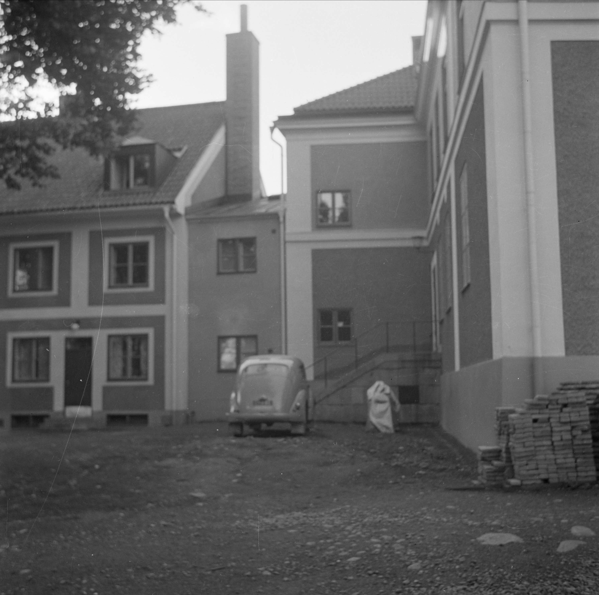 Innergården vid Uplands nation och studenbostadshus, kvarteret Luten, Uppsala