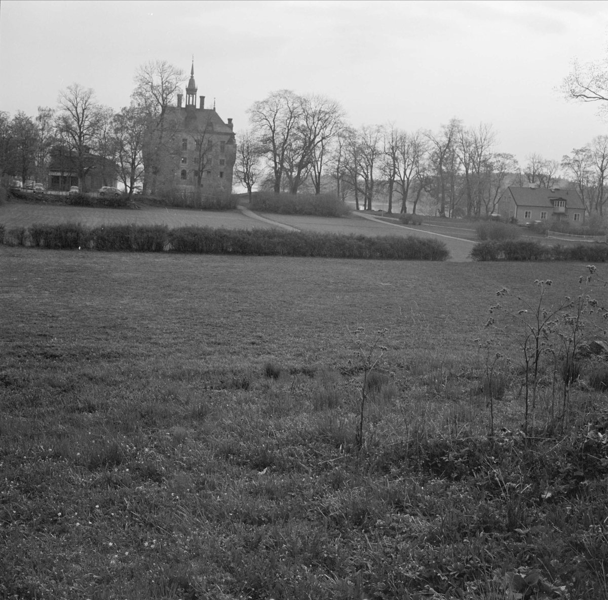 Parkområde vid Wiks slott, Vik, Balingsta socken, Uppland 1965