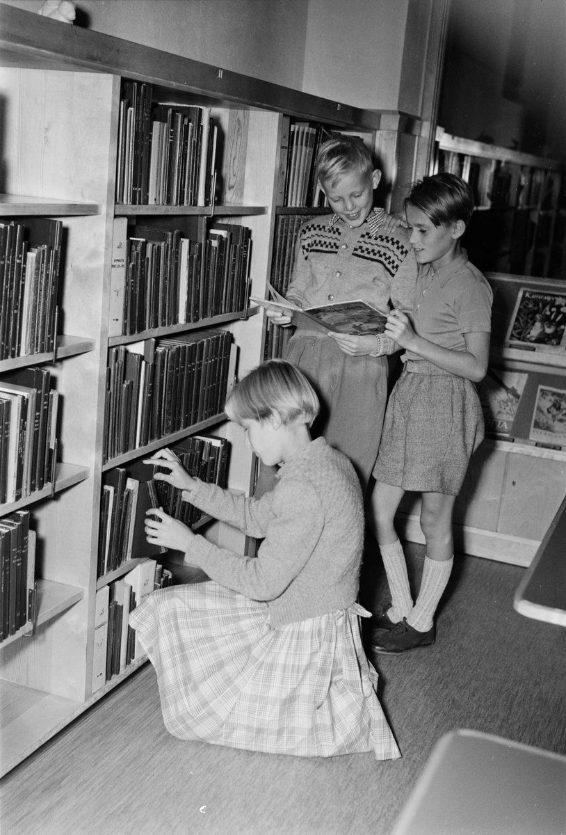 Stadsbiblioteket, barnavdelningen, Uppsala september 1950