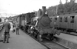 NSB damplokomotiv type 21e nr. 203 foran persontog på Nelaug