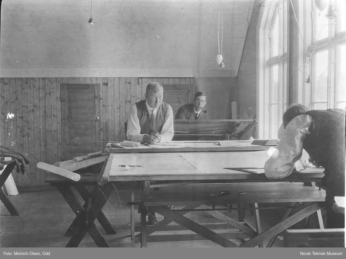 Fra utbyggingen av Rånåsfoss kraftanlegg, 1918