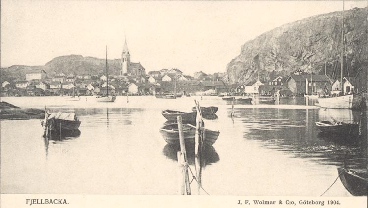 Tryckt text på kortet: "Fjellbacka".
"J. F. Wolmar & C:o Göteborg 1904".