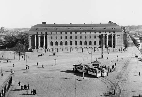 Centralposthuset i Göteborg (Göteborg 1), Drottningtorget6-7.  Foto 1926. Posthuset invigdes den 30 maj 1925.