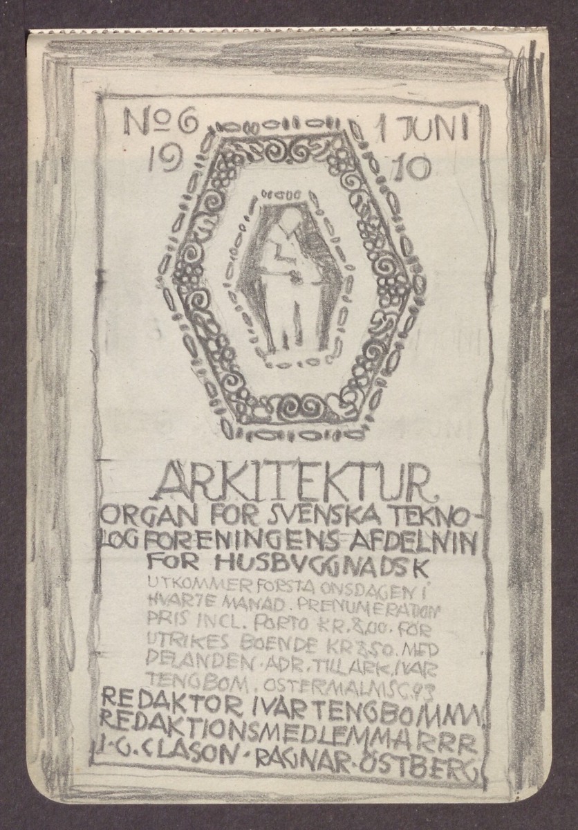 RESESKISSER
Tidskriften Arkitektur, logotyp
